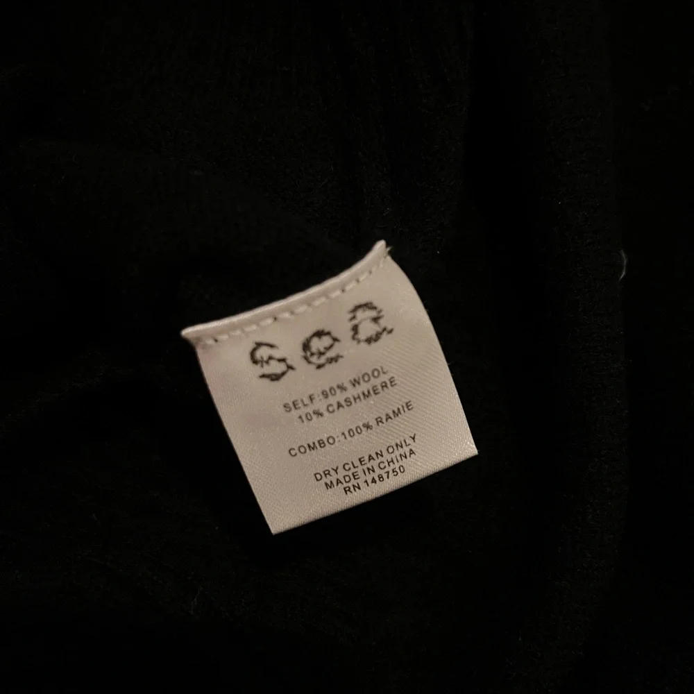 Sea dark navy Crew Neck Sweater with Lace Accents - Picture 4 of 5